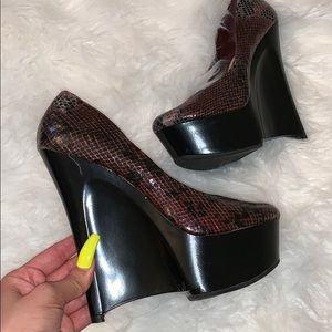 Snake Skin Wedges